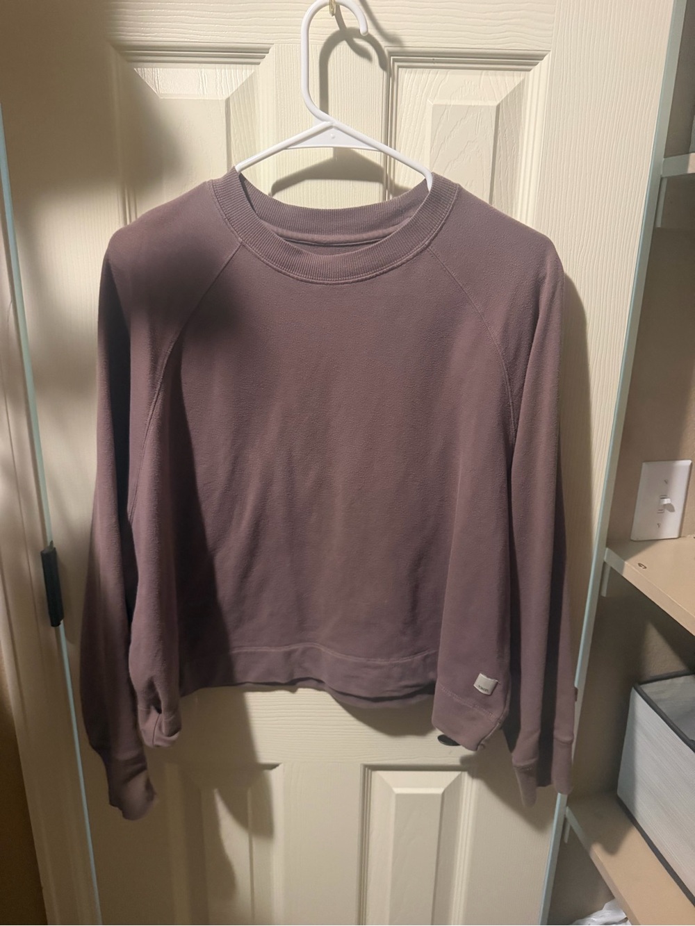 Vuori Women's Crewneck Sweater in Mauve Plum
